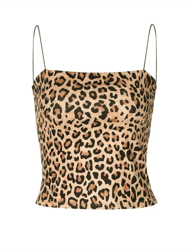 CIVILON ™ | Luipaardprint Top met spaghetti badjes